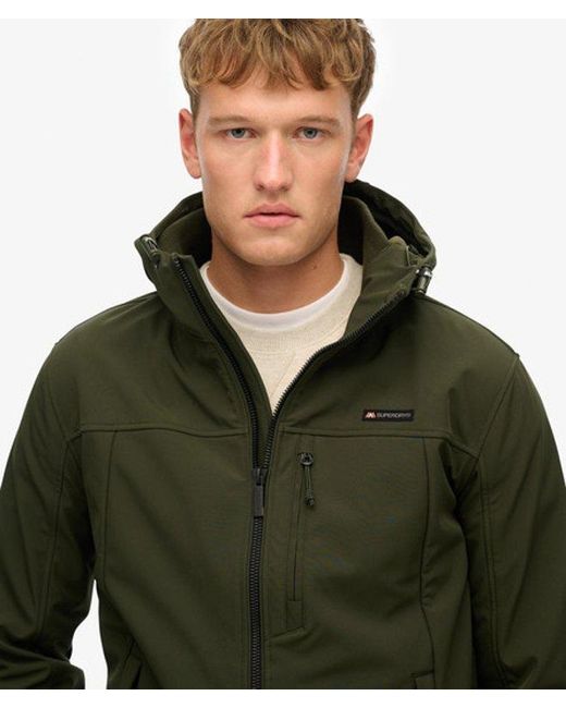 Superdry Green & Co Hooded Soft Shell Trekker Jacket for men