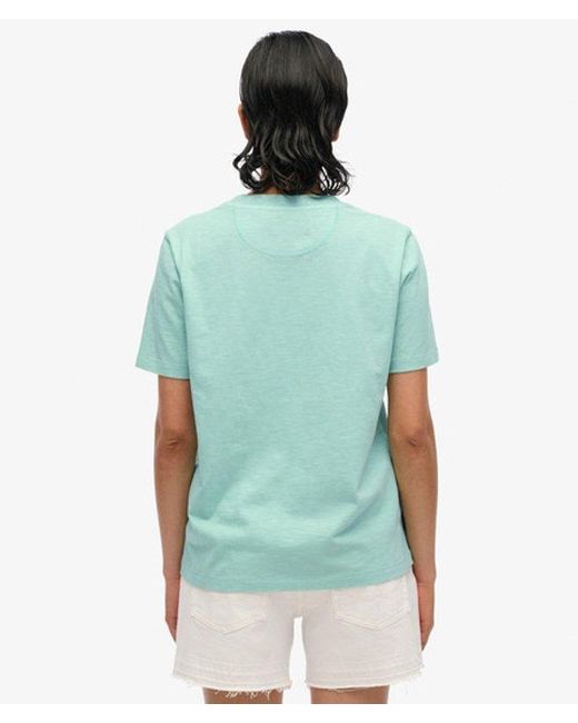 Superdry Blue & Co Essential Logo Garment Dye Pocket T-shirt