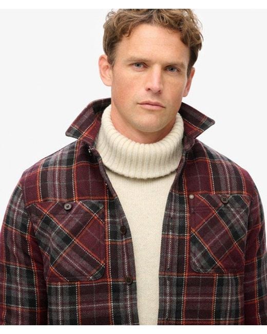 Superdry Brown & Co The Merchant Store - Quilted Overshirt for men