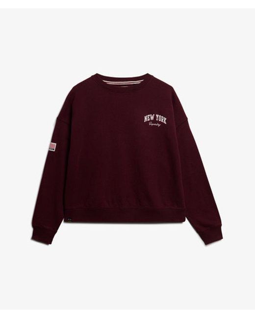 Superdry Red & Co Athletic Essentials Relaxed Crew Sweatshirt