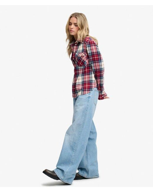 Superdry Red & Co Lumberjack Check Flannel Shirt