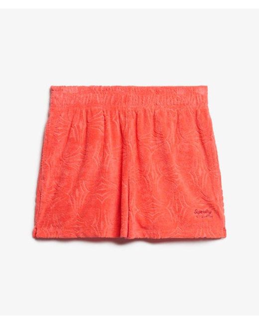 Superdry Red & Co Country Club Towelling Shorts