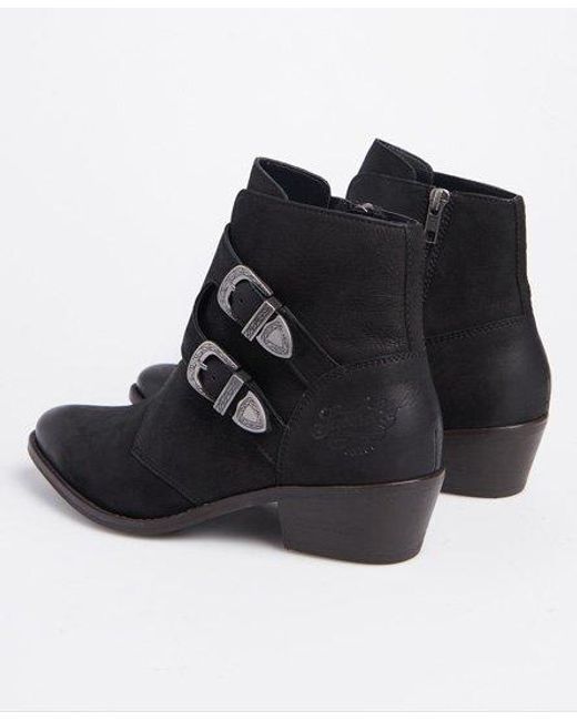 Superdry Black Rodeo Monk Boots
