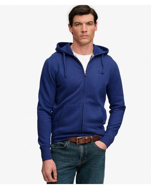 Superdry Blue & Co Essential Logo Zip Hoodie for men