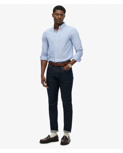 Superdry Blue & Co Classic Oxford Long Sleeve Shirt for men