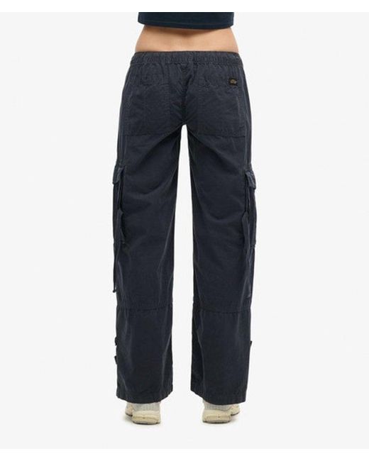 Superdry Blue & Co Low Rise Wide Leg Cargo Pants