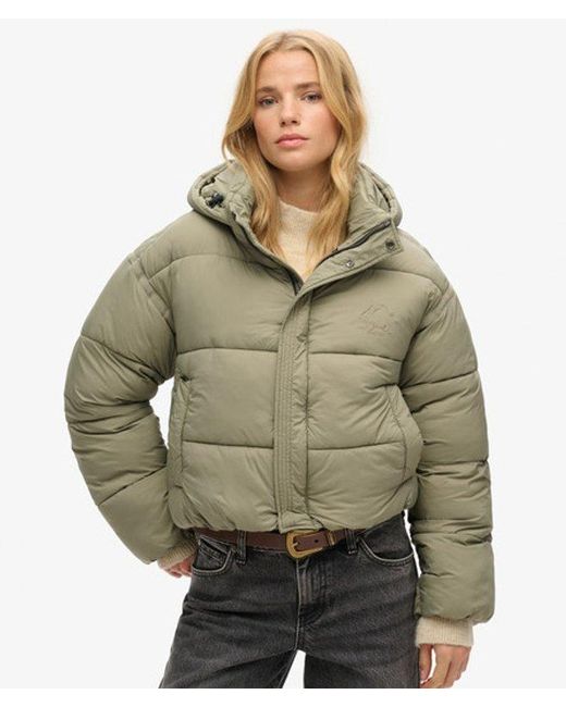 Superdry Natural & Co Cropped Cocoon Puffer Jacket