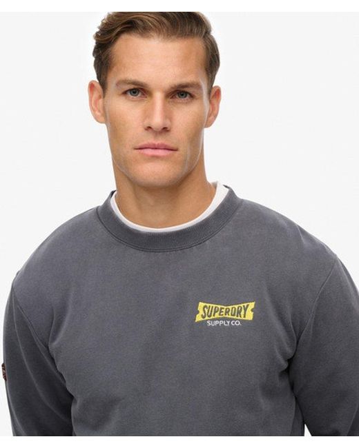 Superdry Gray & Co Heritage Tab Loose Crew Sweatshirt for men