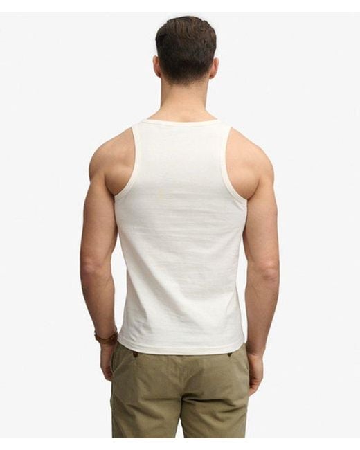 Superdry Natural & Co Unbrushed Essential Logo Vest for men