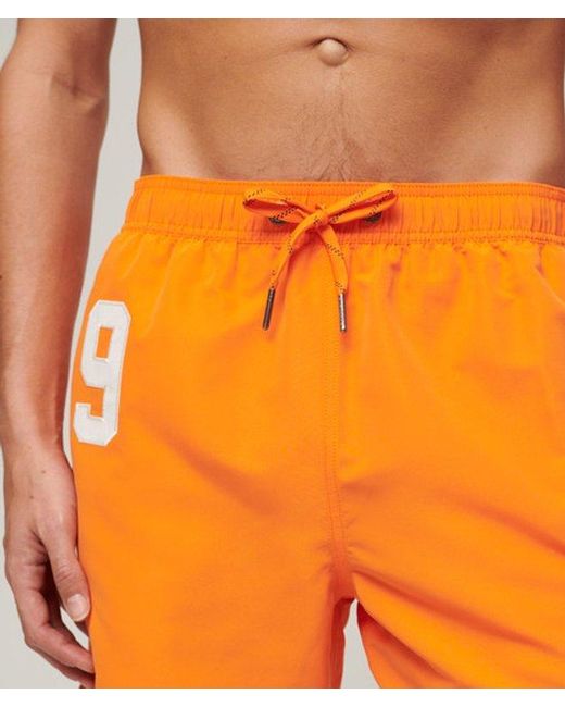 Superdry Orange & Co Recycled Polo 17-inch Swim Shorts for men