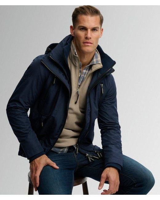 Superdry Blue & Co Hooded Mountain Windbreaker Jacket for men