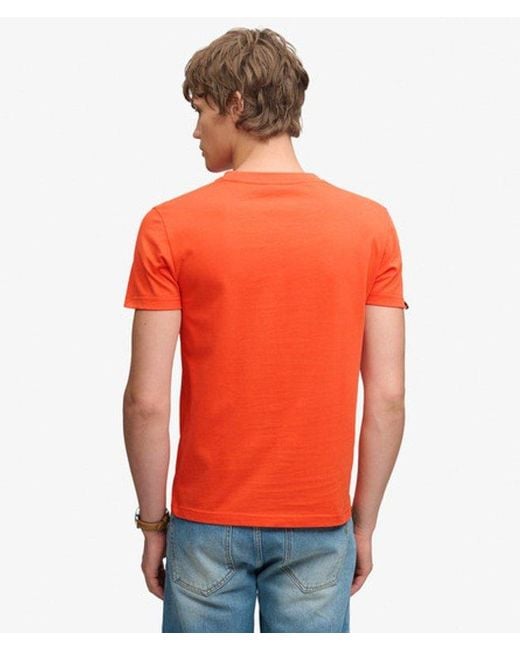 Superdry Orange & Co Logo Embroidered T-shirt for men