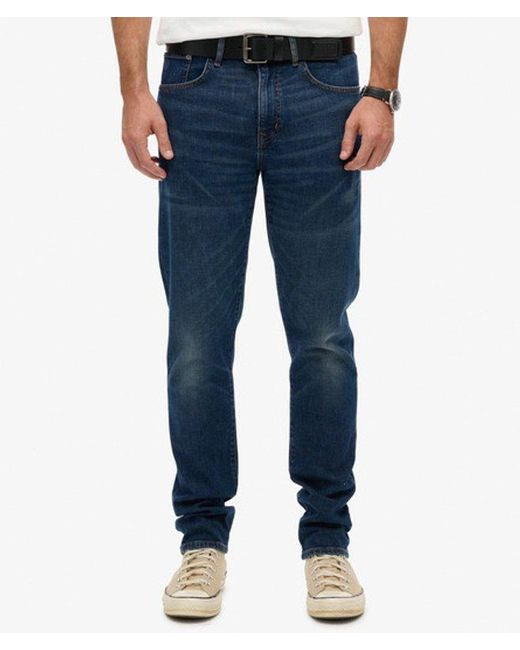 Superdry Blue & Co Organic Cotton Vintage Slim Straight Jeans for men