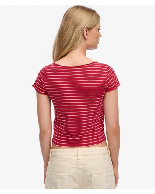 Superdry Athletic Essentials Gathered Pattern Top