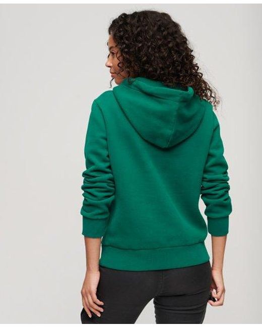 Superdry Green Scripted College Graphic Hoodie