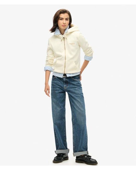 Superdry White & Co Essential Logo Zip Hoodie