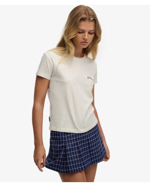 Superdry Blue Mini Pleated Skort