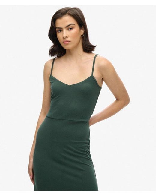 Superdry Green & Co Modal Jersey Open Back Dress