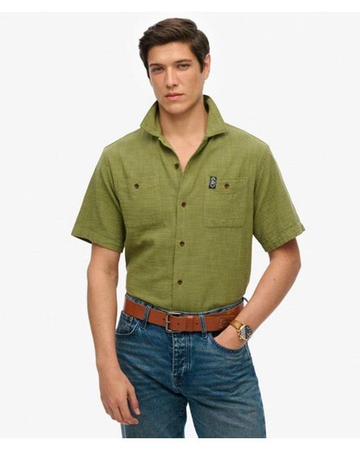 Superdry Green & Co The Merchant Store - Short Sleeve Textured Shirt for men