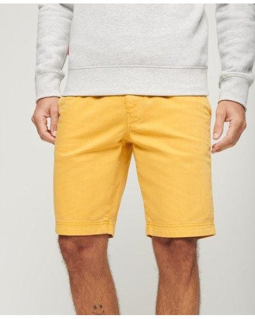 Superdry Yellow Vintage International Shorts for men