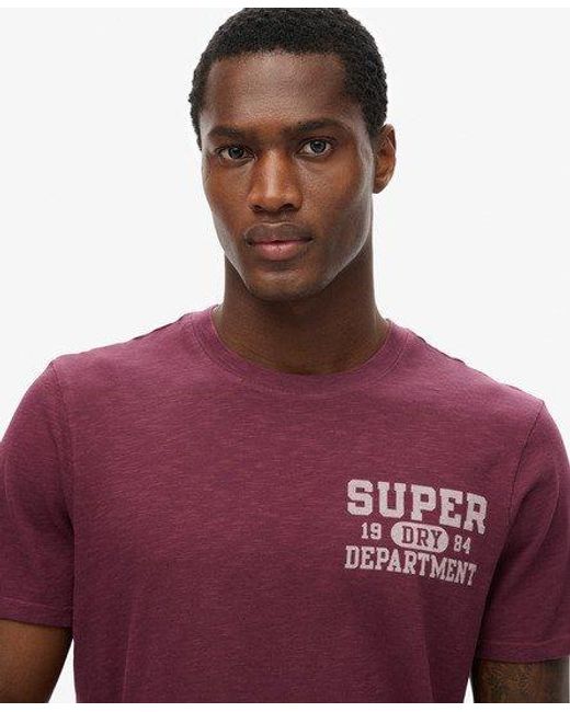 Superdry Red Athletic College Graphic T-shirt for men