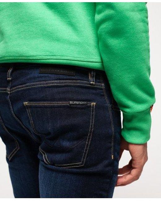 Superdry Blue Skinny Jeans Dark Used for men