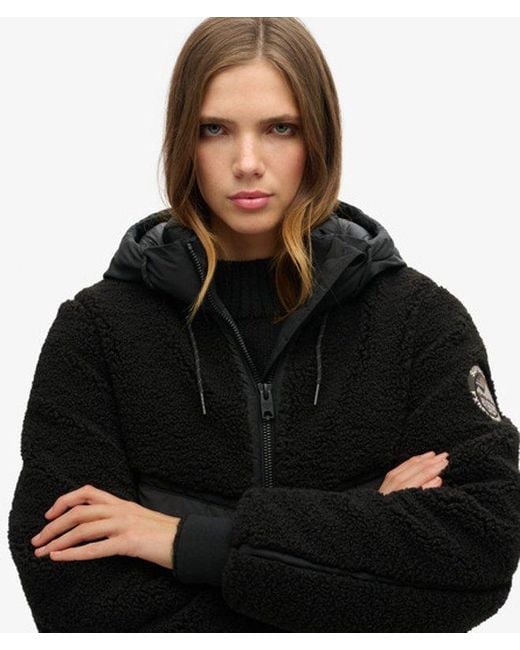 Superdry Everest Hybrid Bomberjack in het Black