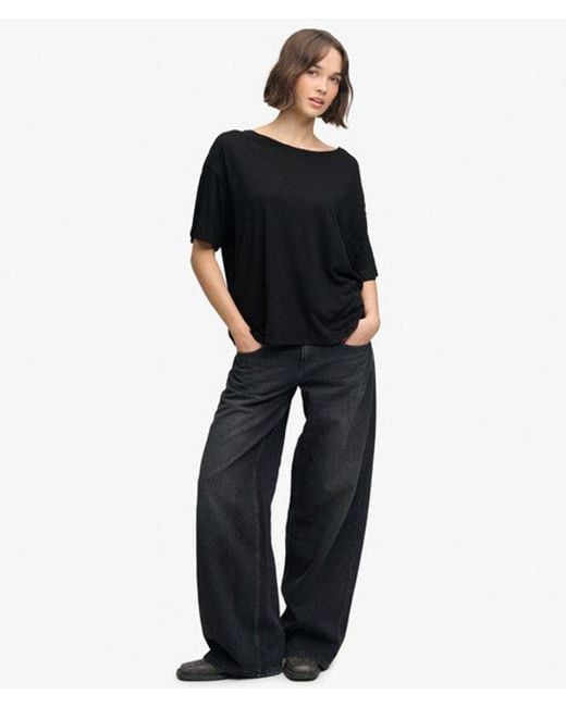 Superdry Black & Co Studios Dropped Shoulder T-shirt