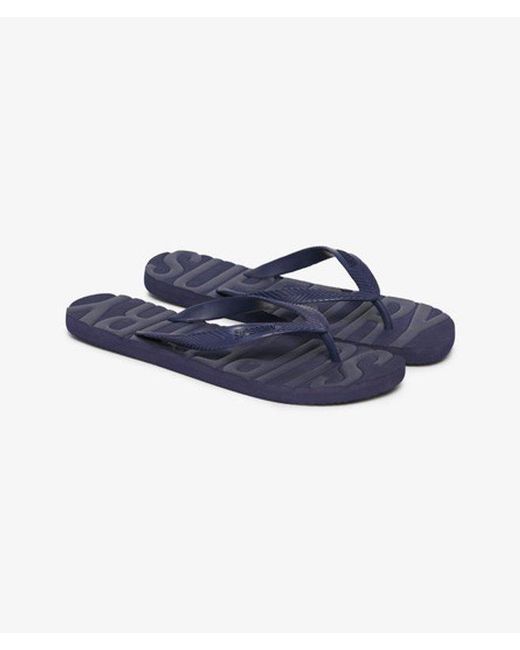 Superdry Blue & Co Core Logo Flip Flops for men