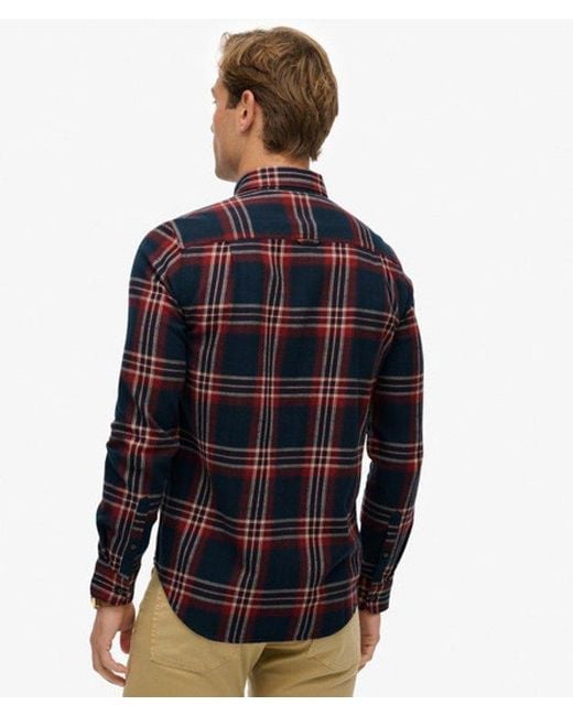 Superdry Black & Co Long Sleeve Cotton Lumberjack Shirt for men