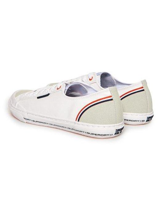 Superdry White Low Pro Retro Trainers Optic/Off for men