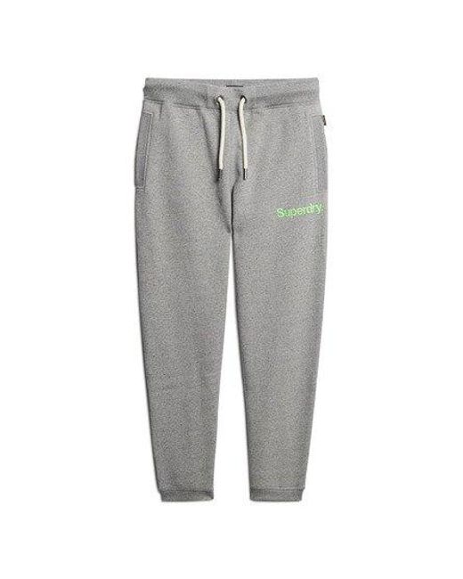 Superdry Gray Core Logo Classic Wash joggers for men