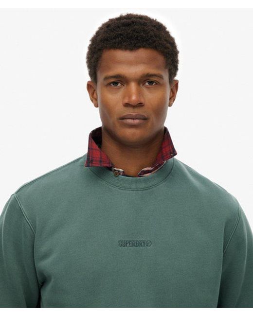 Homme Sweat Ras Du Cou Micro Logo Taille Superdry pour homme en coloris Green