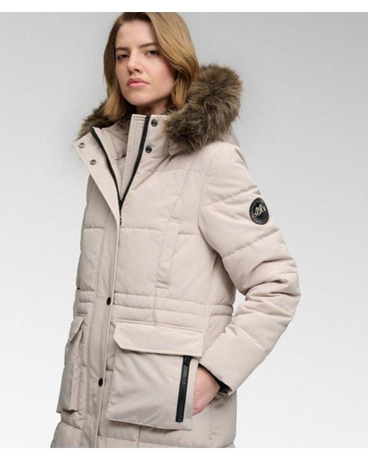 Superdry Blue & Co Everest Fully Lined Quilted Long Puffer Coat