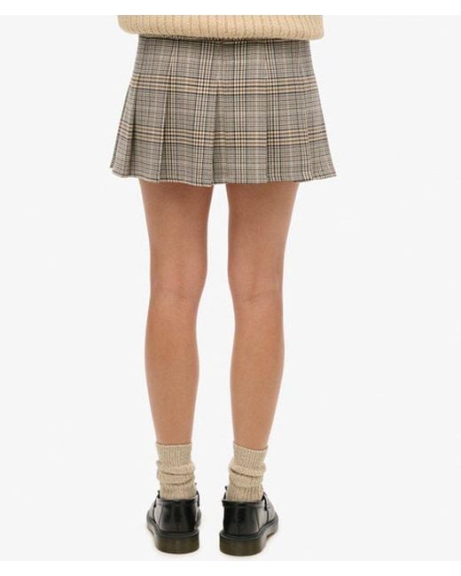 Superdry Natural & Co Low Rise Pleated Mini Skirt