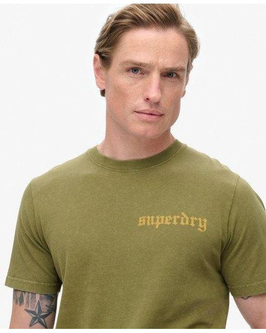 Superdry Green Tattoo Graphic T-shirt for men