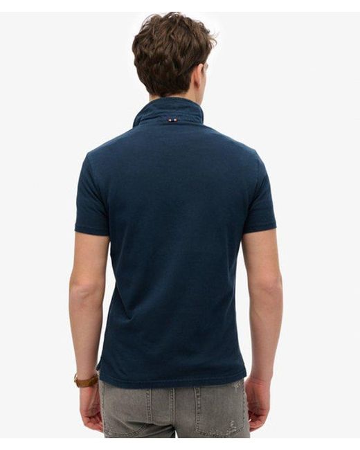 Superdry Blue & Co Essential Jersey Polo Top for men
