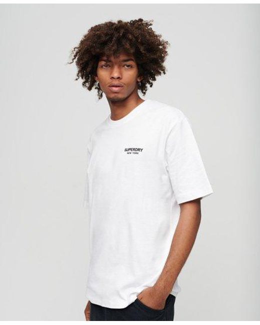 Superdry White Luxury Sport Loose T-shirt for men