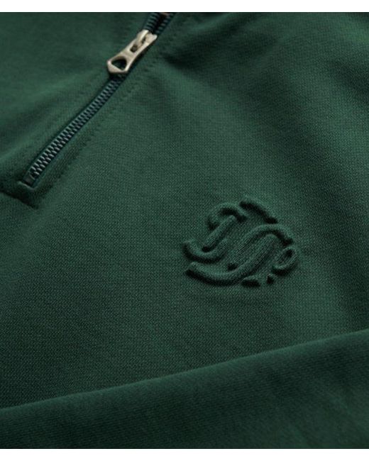 Superdry Green & Co Country Club Embossed Half-zip Jumper