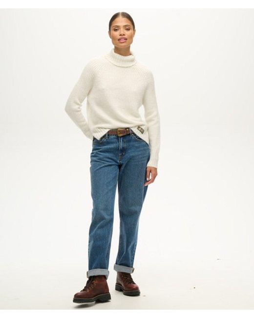 Superdry White & Co Essential Rib Knit Rollneck Jumper