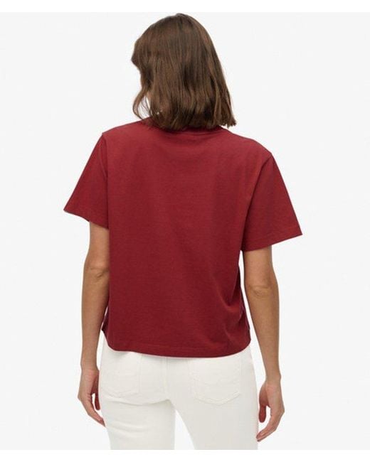 Superdry Red Athletic Essentials Loose T-shirt