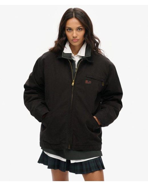 Superdry Black & Co Oversized Surplus Barn Jacket
