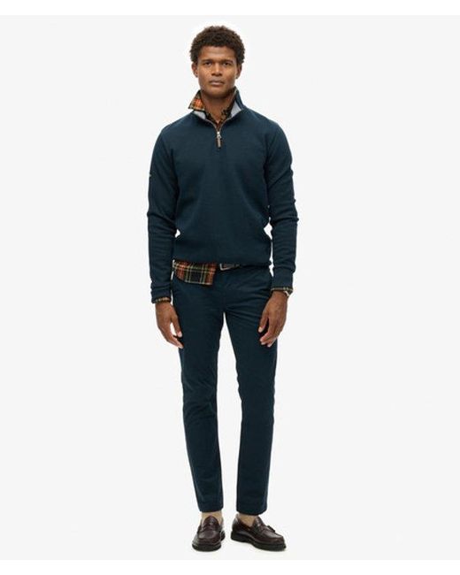 Superdry Blue & Co Core Pique Half Zip Sweatshirt for men