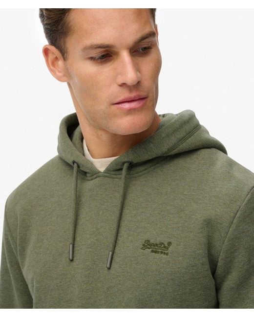 Superdry Essential Logo Hoodie in het Green voor heren