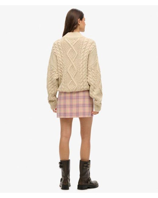 Superdry Natural & Co Check Mini Skirt