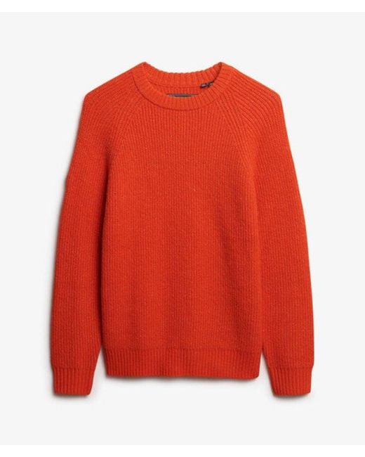 Superdry Red & Co Chunky Raglan Jumper for men