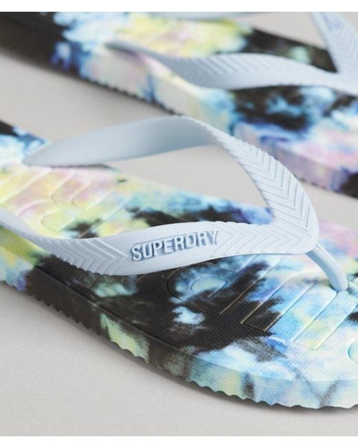 Superdry Blue & Co Code Tie Dye Flip Flop for men