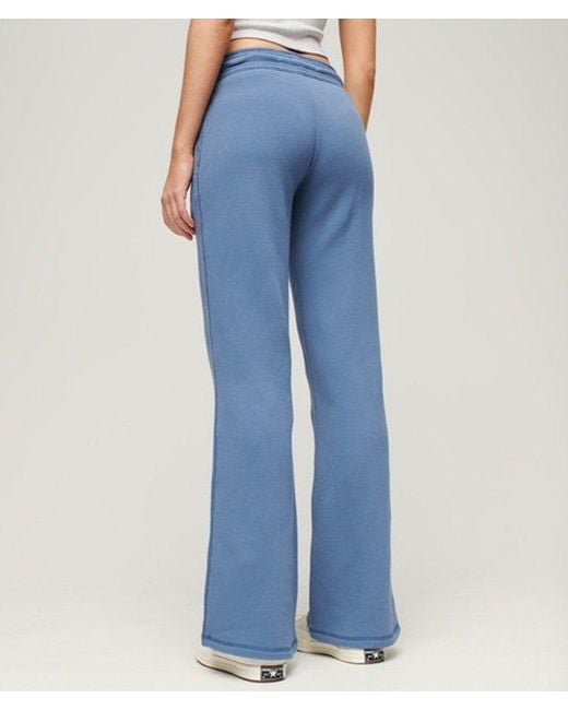 Superdry Blue Athletic Essentials Low Rise Flare joggers