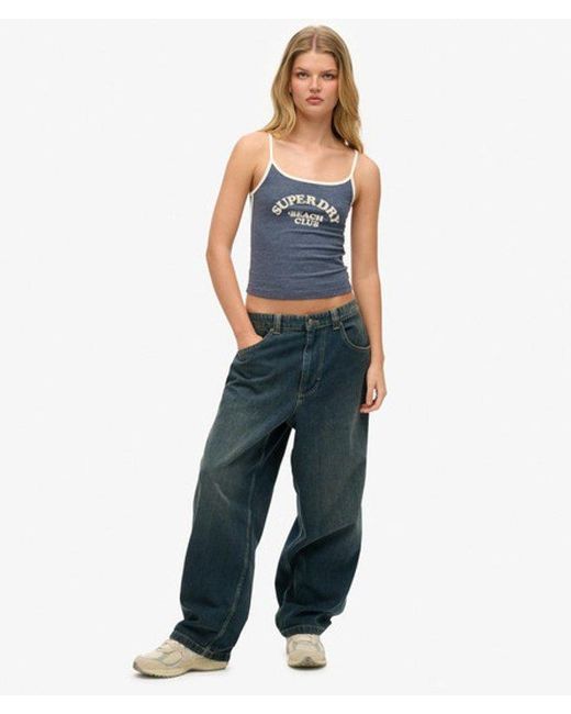 Superdry Blue & Co Athletic Essentials Branded Cami Top
