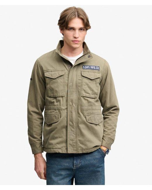Superdry Brown Military Borg M65 Jacket for men